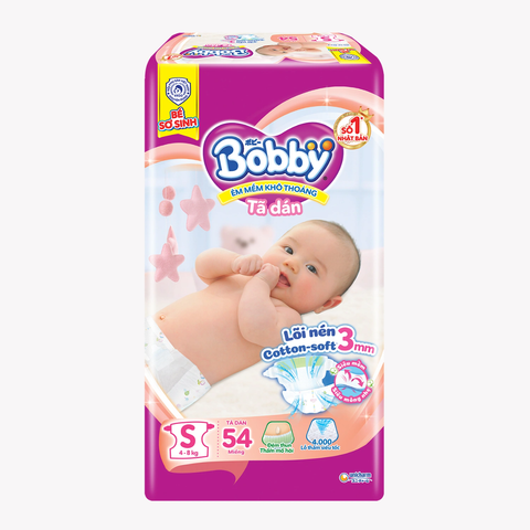  Tã dán Bobby S54 (4-8Kg) 