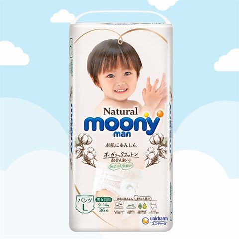  Tã - Bỉm Moony Natural quần L36 