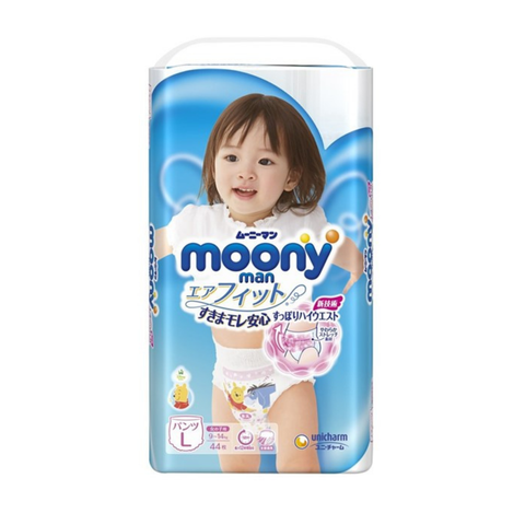  Tã - Bỉm Moony Xanh Nhật Bản quần L44 Girl 