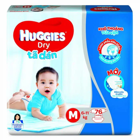  Tã dán Huggies M76 ( 5-10Kg ) 