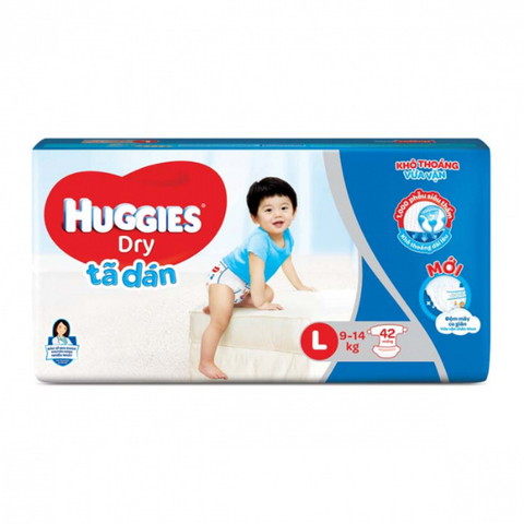  Tã Dán Huggies L42 (9-14Kg) 