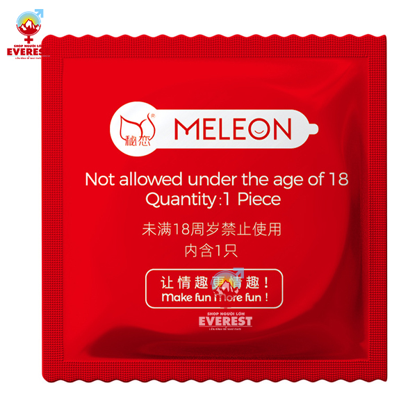  Bao cao su Meleon 001 Double siêu mỏng nhiều gel bôi trơn 