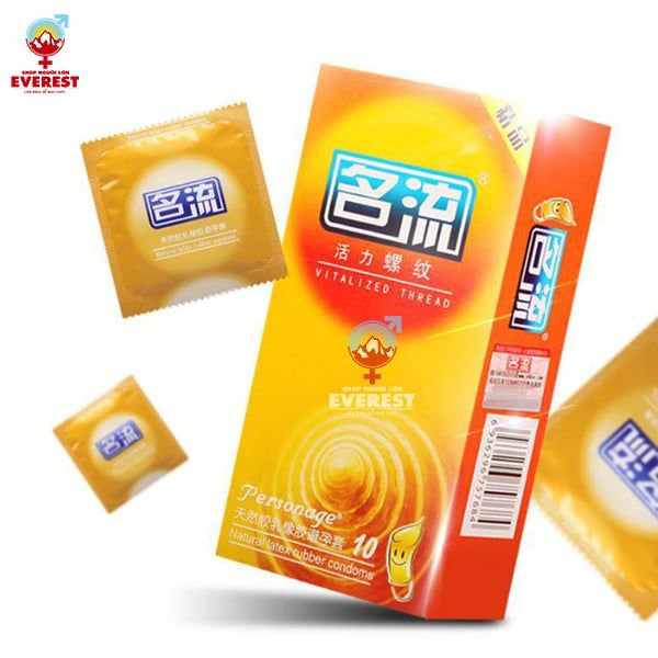  Bao cao su Mingliu Vitalized Thread siêu mỏng có đường gân hộp 10 cái 