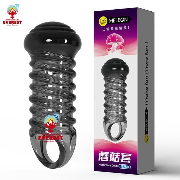  Bao cao su đôn đầu nấm gân xoắn có quai đeo bìu chắc chắn 