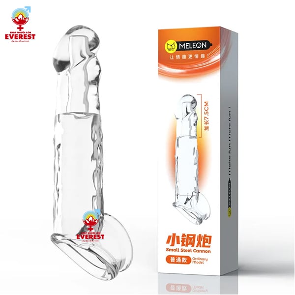  Bao cao su đôn dên 7.5cm đầu trơn không rung có quai đeo Meleon 