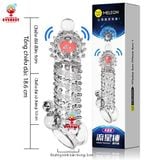  Bao cao su đôn đên đầu gai tròn bi rung đuôi gai có quai đeo Meleon 