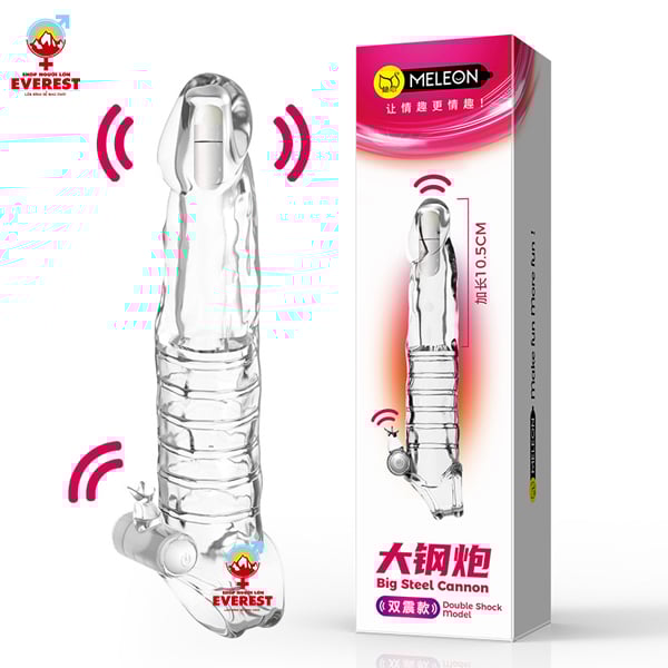 Bao cao su đôn dên đầu máy rung trơn đuôi rung 3 gai Meleon 