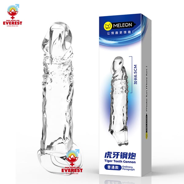  Bao cao su đôn dên đầu trơn không rung có quai đeo Meleon 6.5cm 