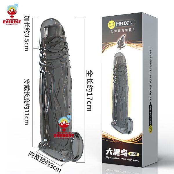  Bao cao su đôn dên tăng kích thước dương vật có quai đeo bìu 