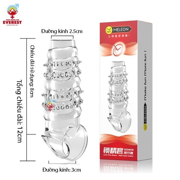  Bao cao su đôn khúc giữa thân gai hạt có quai đeo bìu chắc chắn 