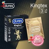  Bao cao su Durex Kingtex ôm sát bôi trơn hộp 3 cái 