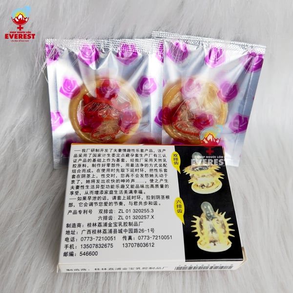  Bao cao su Gold có gai râu nổi dài gần 1cm tạo cảm giác mạnh 
