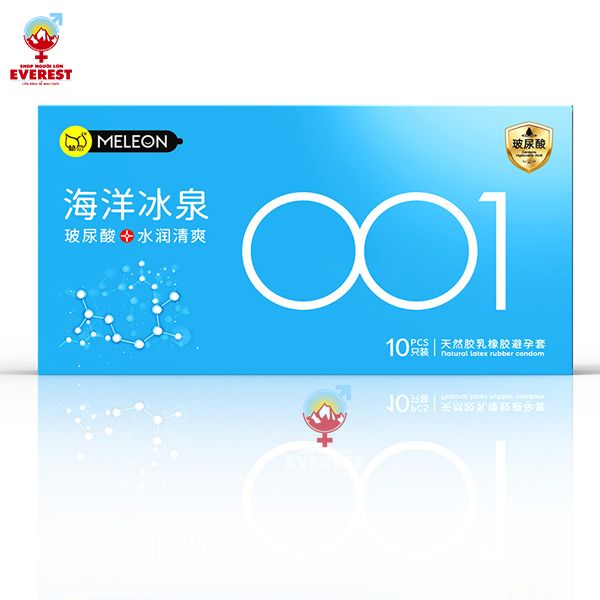  Bao cao su Meleon 001 Blue siêu mỏng hộp 10 cái cao cấp 