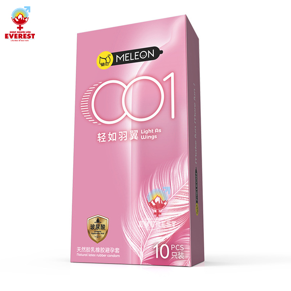  Bao cao su Meleon 001 Light and Wings siêu mỏng nhẹ hộp 10 cái 
