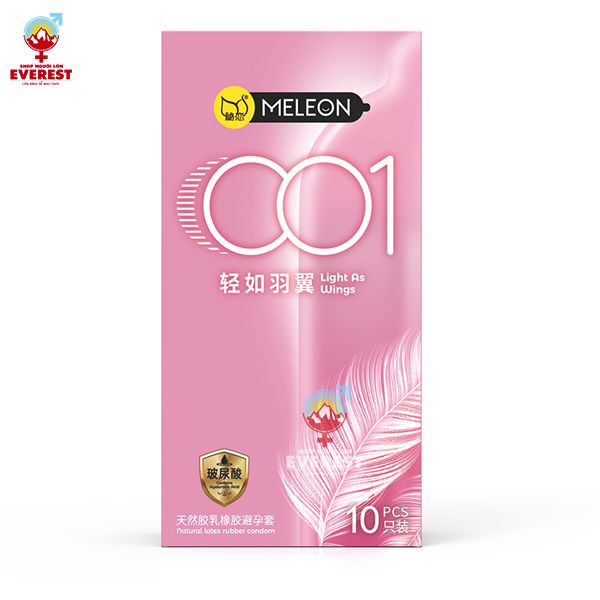  Bao cao su Meleon 001 Light and Wings siêu mỏng nhẹ hộp 10 cái 