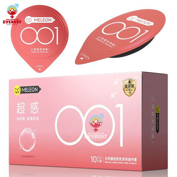  Bao cao su Meleon 001 Orange siêu mỏng hộp 10 cái cao cấp 