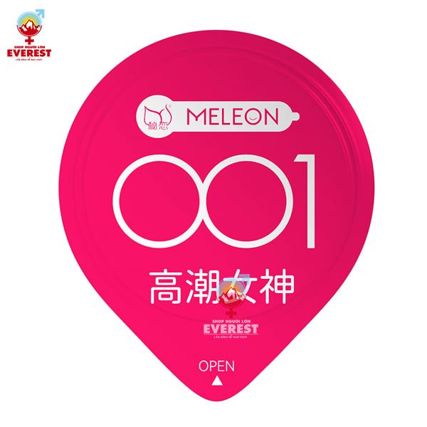  Bao cao su Meleon 001 Pink siêu mỏng nhiều gel bôi trơn hộp 10 cái 