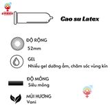  Bao cao su Meleon 001 Pink siêu mỏng nhiều gel bôi trơn hộp 10 cái 