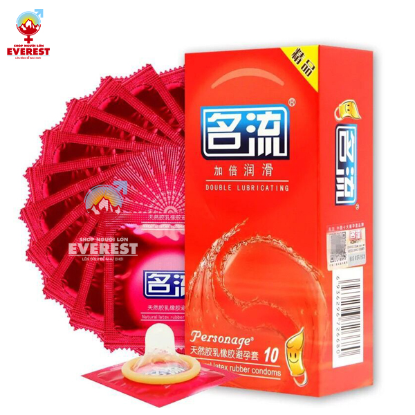  Bao cao su Mingliu Double Lubricating nhiều gel bôi trơn hộp 10 cái 