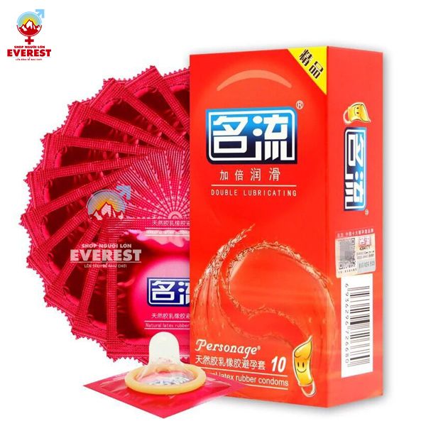  Bao cao su Mingliu Double Lubricating nhiều gel bôi trơn hộp 10 cái 