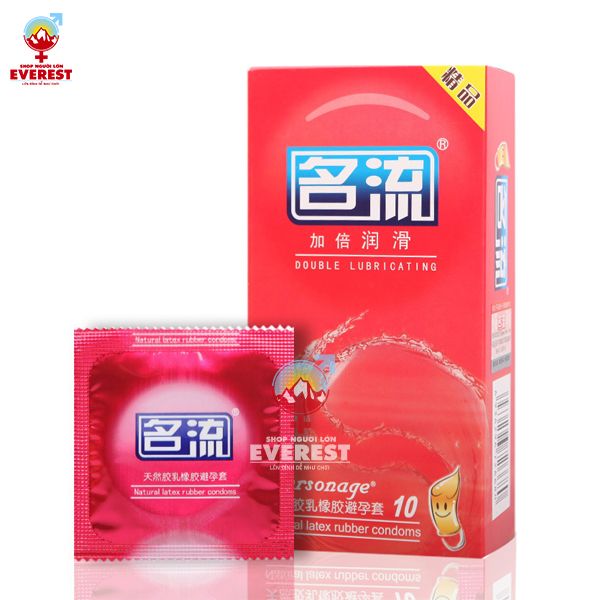  Bao cao su Mingliu Double Lubricating nhiều gel bôi trơn hộp 10 cái 
