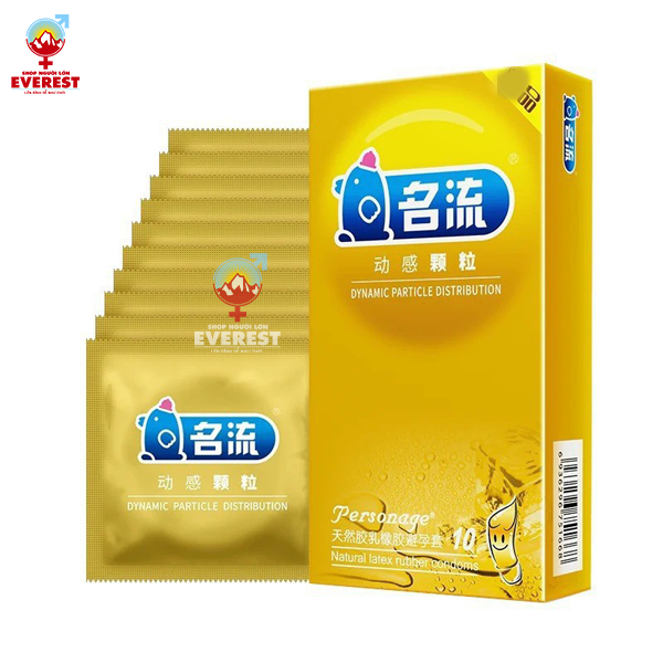  Bao cao su Mingliu Dynamic siêu mỏng có chấm bi hộp 10 cái 
