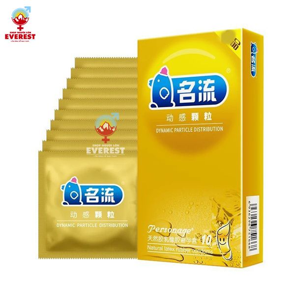  Bao cao su Mingliu Dynamic siêu mỏng có chấm bi hộp 10 cái 