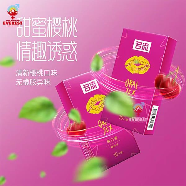 Bao cao su quan hệ bằng miệng Oral Sex hương Cherry hộp 10 cái 