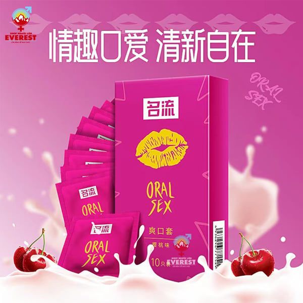  Bao cao su quan hệ bằng miệng Oral Sex hương Cherry hộp 10 cái 