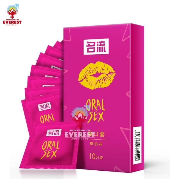  Bao cao su quan hệ bằng miệng Oral Sex hương Cherry hộp 10 cái 