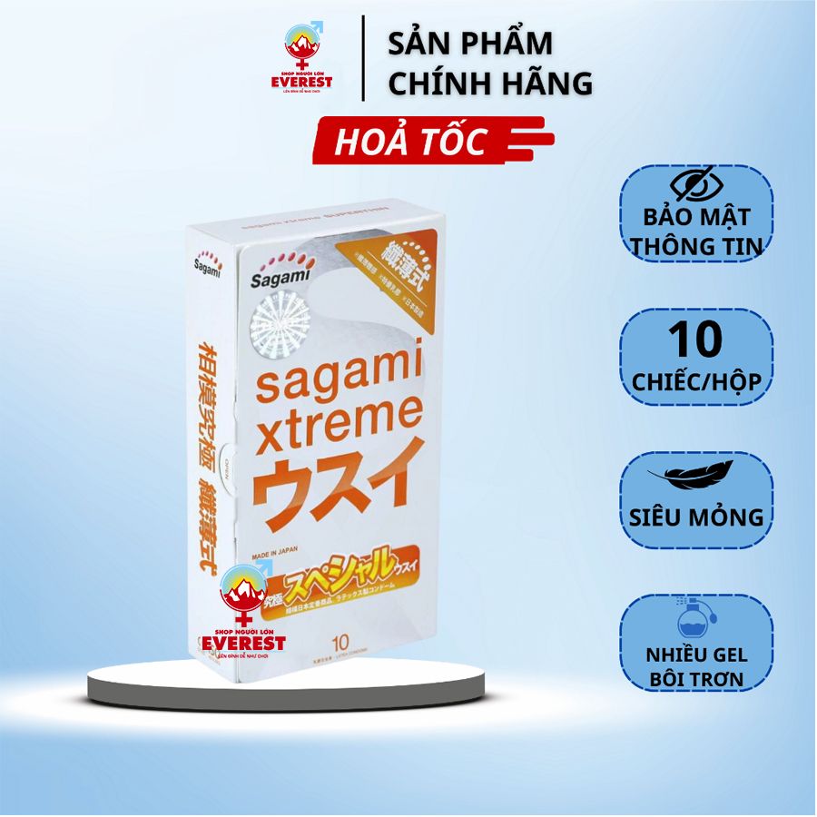  Bao cao su siêu mỏng Sagami Xtreme Super Thin Số 1 Nhật Bản 