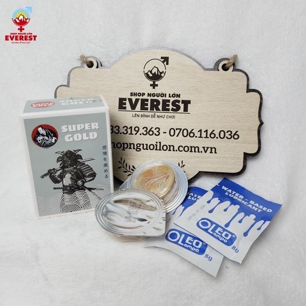  Bao Cao Su Supper Gold Bi Siêu Kích Thích hộp 2 chiếc 