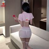  Bộ đồ hóa trang Cosplay Y Tá hồng sexy gợi cảm 