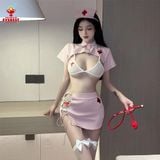  Bộ đồ hóa trang Cosplay Y Tá hồng sexy gợi cảm 