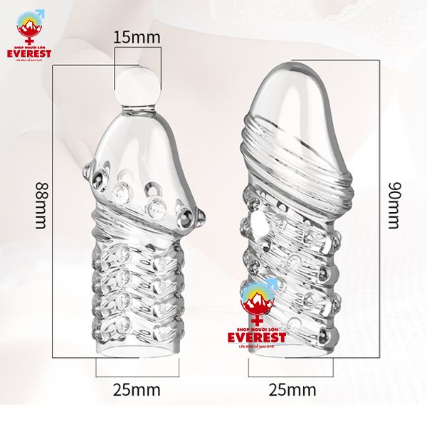  Bộ đôi bao cao su đôn dên đầu rồng tăng kích thước dương vật 
