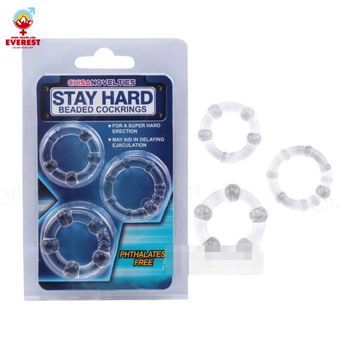  Bộ vòng đeo dương vật chống xuất tinh sớm Stay Hard 