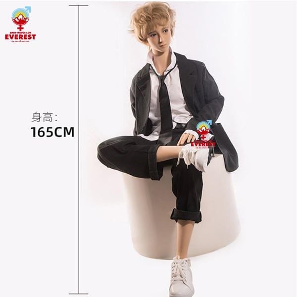  Búp bê tình dục nam Saki nguyên khối silicon cao cấp dành cho nữ 