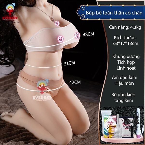  Búp bê toàn thân có chân bộ khung xương chỉnh được dài 63cm 