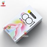  Bao cao su Meleon 001 6in1 siêu mỏng chấm bi nhiều gel hộp 12 cái 