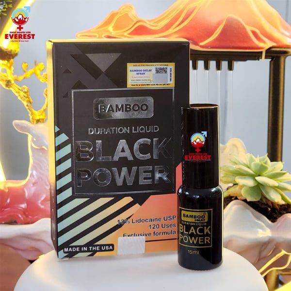  Chai xịt kéo dài thời gian quan hệ Bamboo Delay Black Power chính hãng 