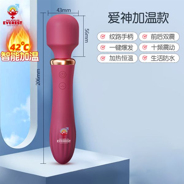  Chày rung Lilo 2 đầu có tỏa nhiệt 40 độ massage điểm G 