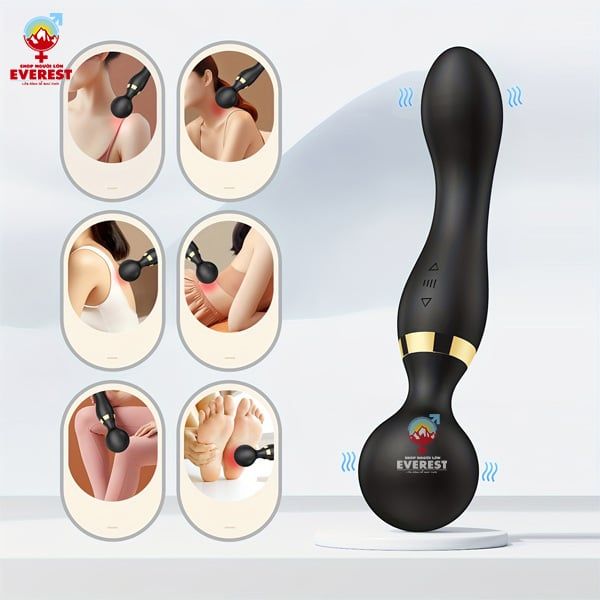  Chày rung tình yêu 2 đầu 20 tần số rung xoay 360 độ giá rẻ 