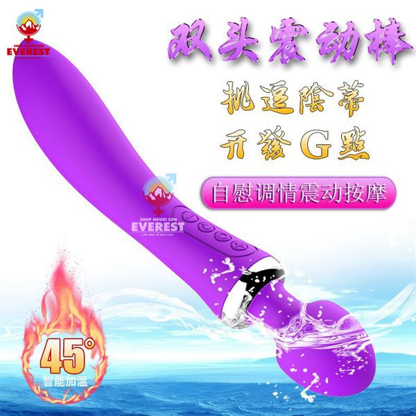  Chày rung tình yêu 2 đầu có tỏa nhiệt 45 độ cao cấp VIBRATTORS 