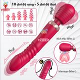  Chày rung tình yêu 2 đầu dương vật rung thụt đa chế độ giá rẻ 