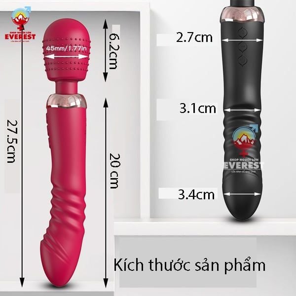  Chày rung tình yêu 2 đầu dương vật rung thụt đa chế độ giá rẻ 