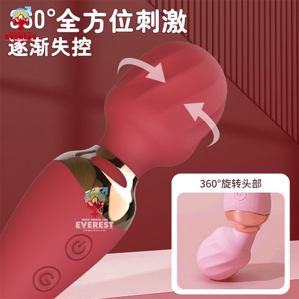  Chày rung tình yêu 2 đầu massage rung 12 tần số đầu sưởi ấm 