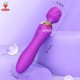  Chày rung tình yêu 2 đầu massage rung 12 tần số đầu sưởi ấm 