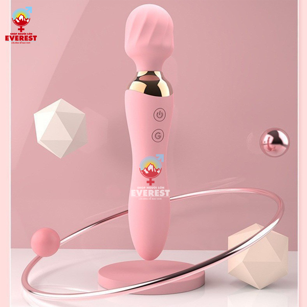  Chày rung tình yêu 2 đầu massage rung 12 tần số đầu sưởi ấm 