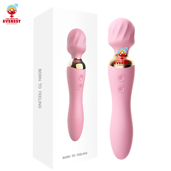  Chày rung tình yêu 2 đầu massage rung 12 tần số đầu sưởi ấm 