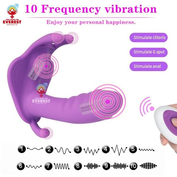  Chip rung tình yêu 5 đầu điều khiểu từ xa remote rung 10 chế độ 